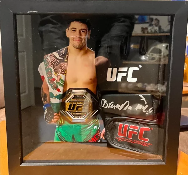 Framed Brandon Moreno MMA Glove