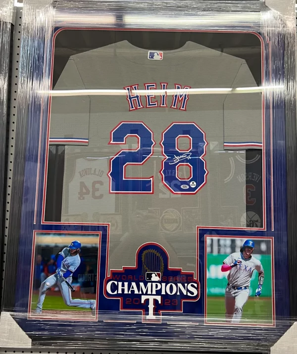 Framed Jonah Heim Texas Rangers Jersey