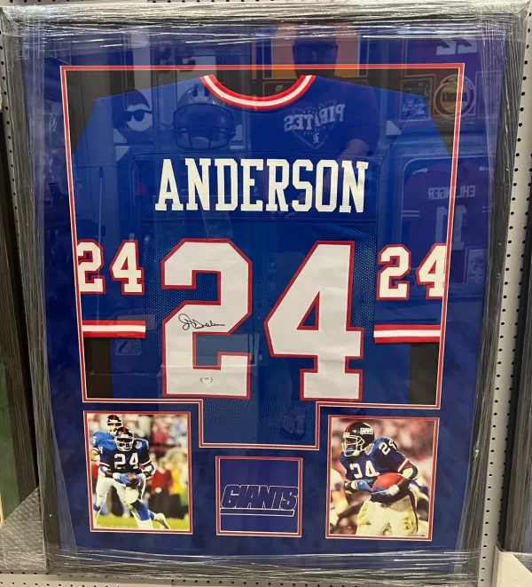 Framed OJ Anderson New York Giants Jersey