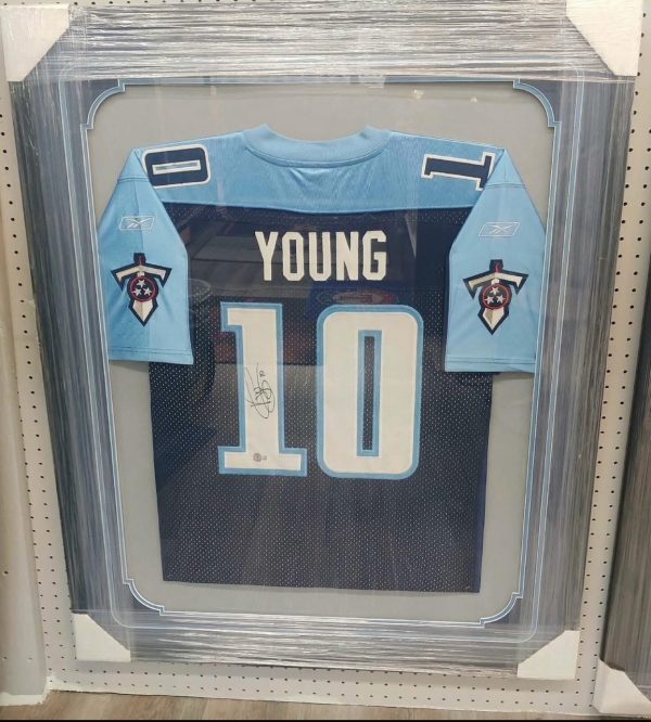 Framed Vince Young Tennessee Titans Jersey