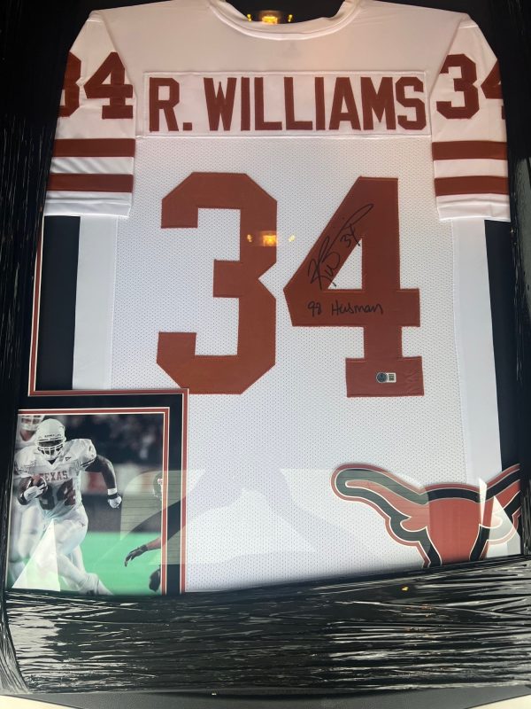 Custom-Framed Ricky Williams Texas Longhorns Jersey