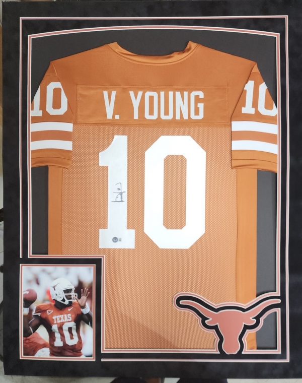 Framed Vince Young Texas Longhorns Jersey