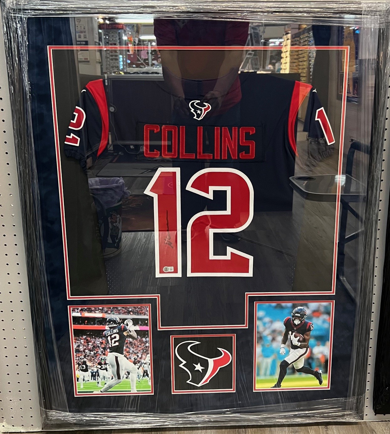 Framed Nico Collins Houston Texans Game Issued Jersey
