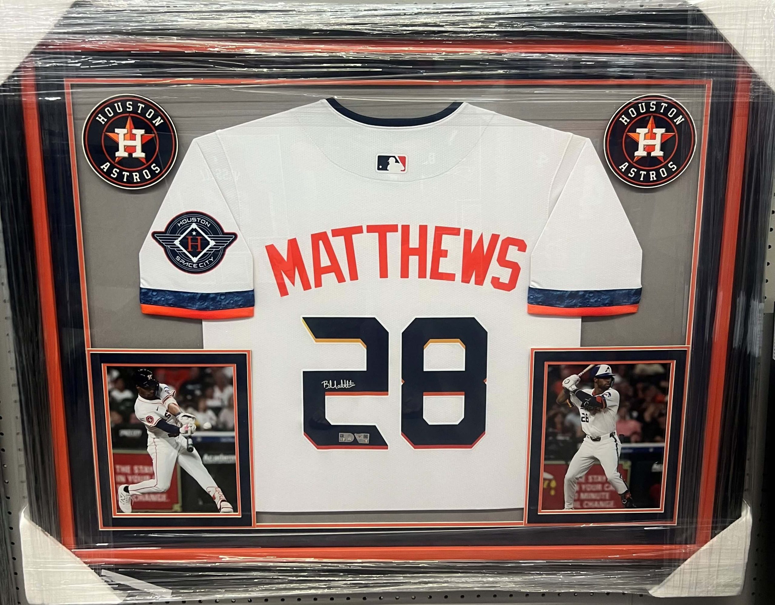Framed Brice Matthews Houston Astros Jersey